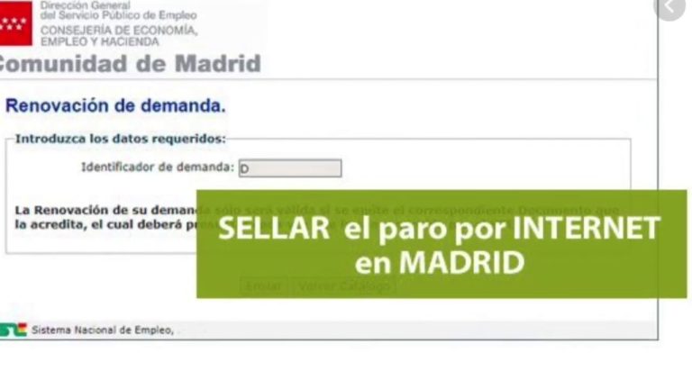 Cómo puedo sellar el paro por Internet en Madrid
